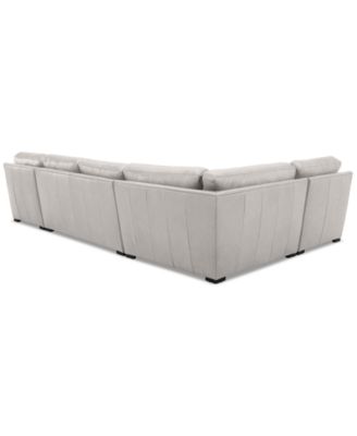 Radley 148" 4-Pc. Leather Wedge Modular Chaise Sectional
