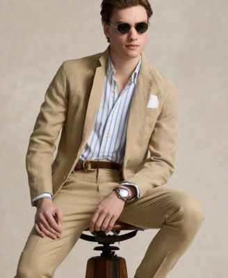 Men's Polo Soft Modern Linen Suit Jacket