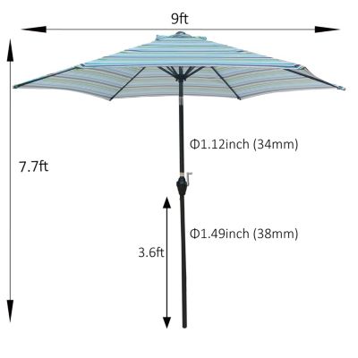 Streamdale 9FT Umbrella Stripes