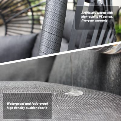 High Quality Outdoor Indoor PE Wicker Swing Egg Chair