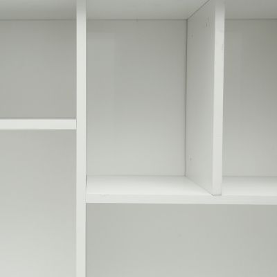 Home Office Computer Desk With Hutch, Antiqued Finish