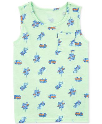 Carter's - Little & Big Boys Palm Tree-Print Pocket Tank Top