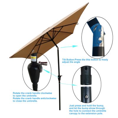 Streamdale 9-ft Waterproof Patio Umbrella with Crank and Tilt