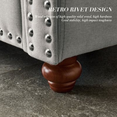 Living Room Sofa Single Seat Chair With Wood Leg Fabric