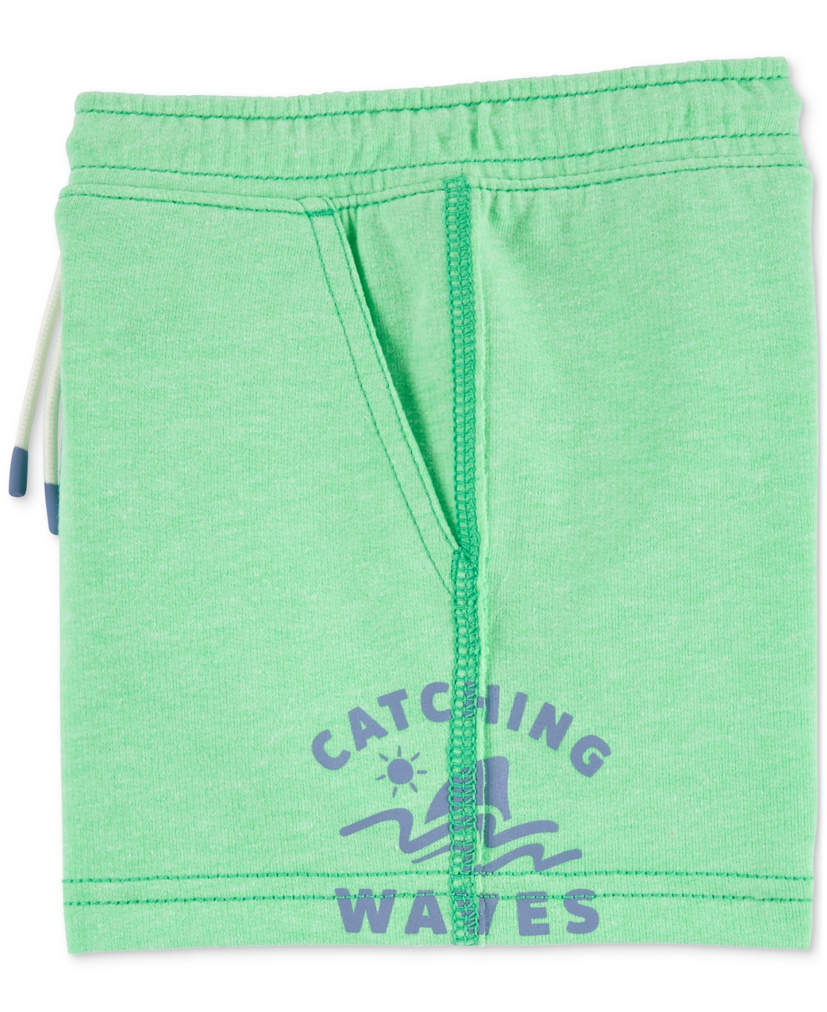 Shop Carter's Toddler Boys Catching Waves Pull-on French Terry Shorts In Green