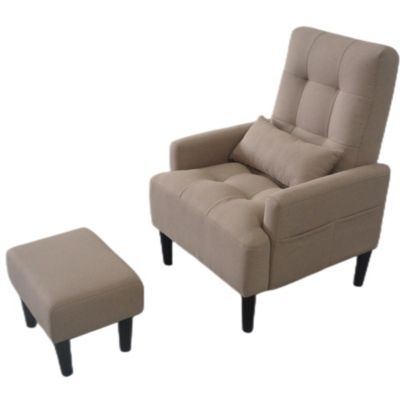 Modern Fabric Sofa, Chair, Ottoman Trio