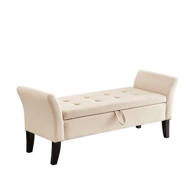 Streamdale 51.5" Bed Bench With Storage Velvet