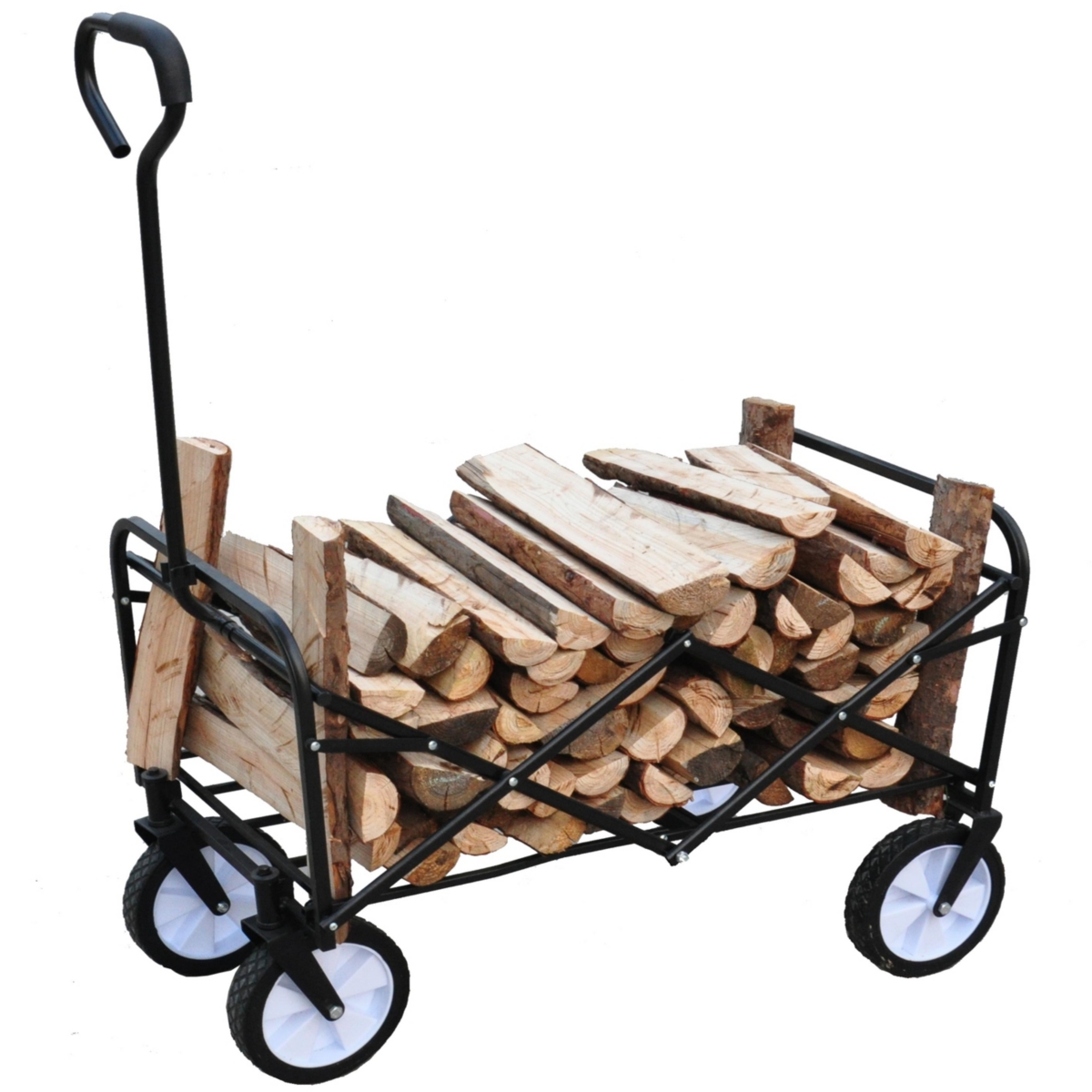 Streamdale Furniture Folding Wagon Garden Shopping Beach Cart - Red