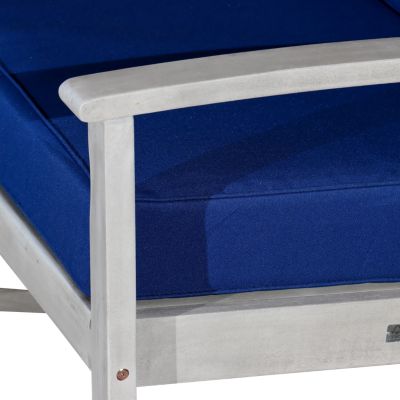 Streamdale Eucalyptus Rocking Chair with Navy Cushions