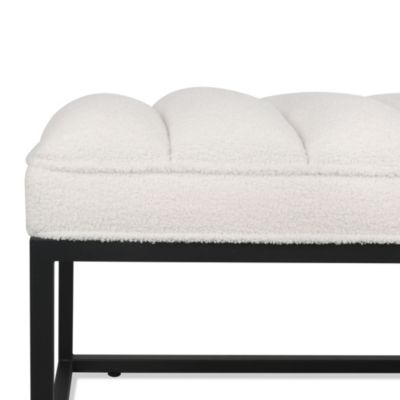 Metal Base Upholstered Bench For Bedroom For Entryway
