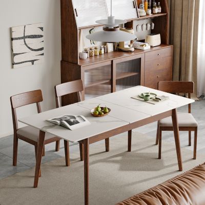 Streamdale Telescopic dining table for 6-8, walnut wood