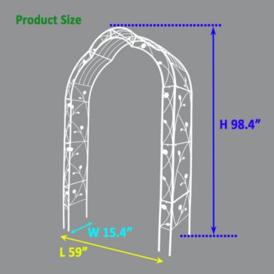 Customizable Metal Garden Arch for Weddings and Events