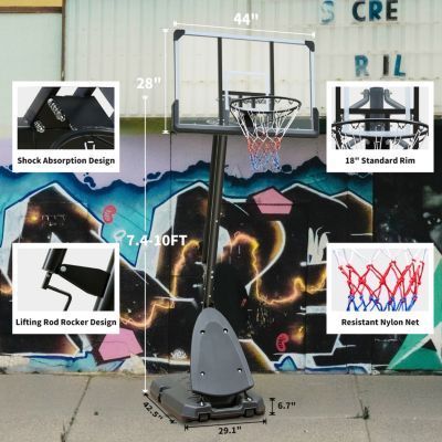 Streamdale Portable 6-10FT Outdoor Basketball Hoop