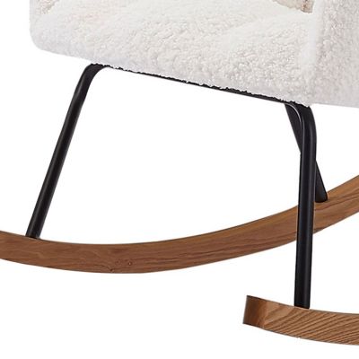  Rocking Chair with High Backrest for Nursing