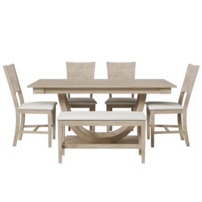 Modern Dining Set with Long Bench