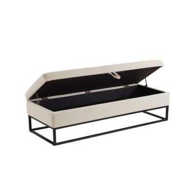 Streamdale 58.6" Bed Bench Metal Base With Storage Velvet