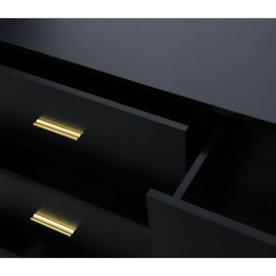 Streamdale Modern Black 6-Drawer Dresser, Amplified Storage