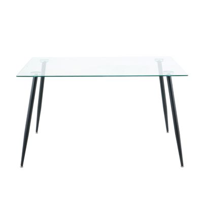 Streamdale Glass Dining Table with Metal Legs