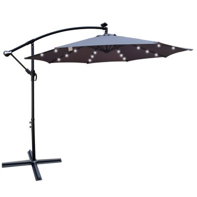 Solar Umbrella with LED Lights & 8 Ribs