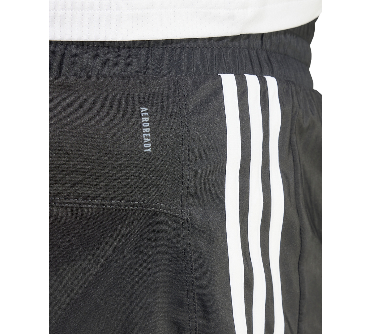 adidas Plus Size Pacer Training 3-Stripes Woven High-Rise Shorts -whit