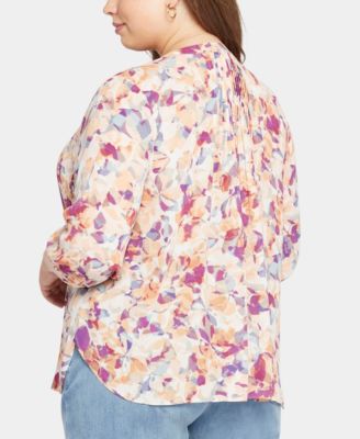 Plus Size Pintuck Blouse