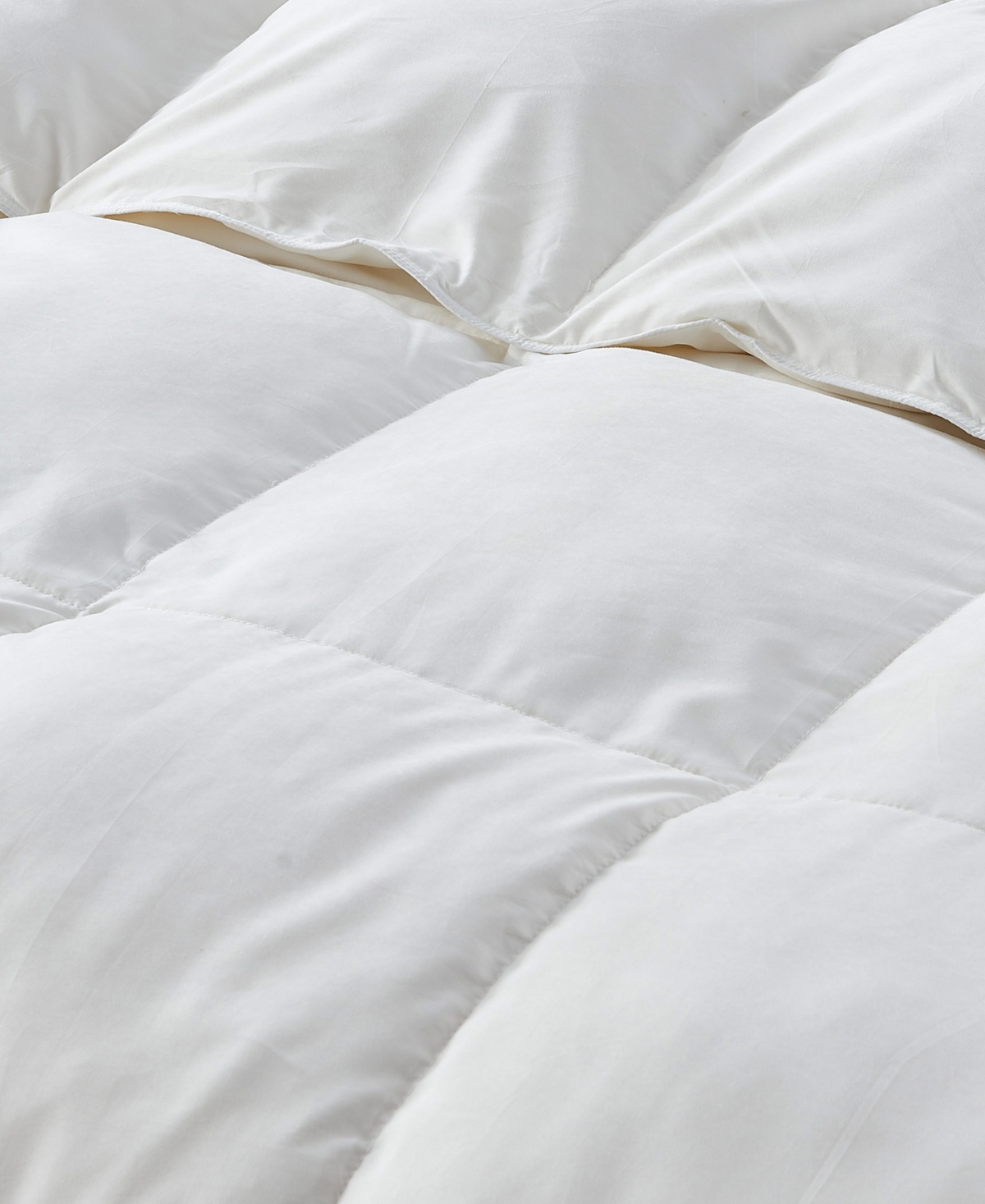 Unikome All Season Goose Down Feather Fiber Comforter, Full/queen In White