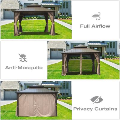 Streamdale 12'x12' Metal Hardtop Gazebo