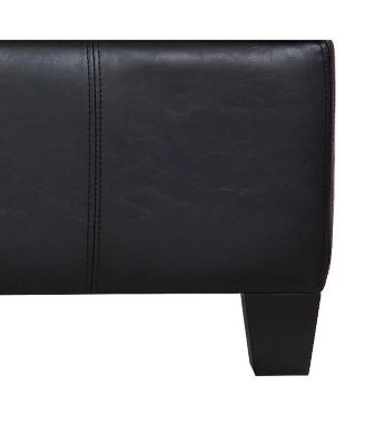 42" Storage Ottoman Faux Leather Bench for Living Room Bedroom