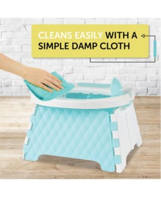 Baby Portable Potty Training Chair with Travel Bag, Foldable, Indoor/Outdoor Use, Camping, Includes 30 Replacement Bags - Unisex