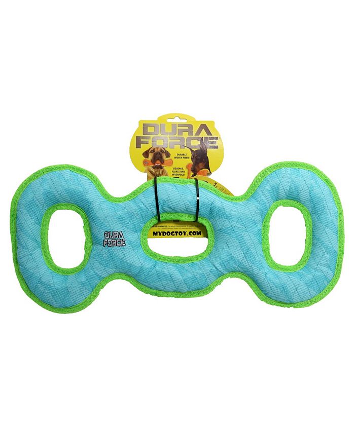 DuraForce Crab Tiger - Blue/Green, Durable, Squeaky Dog Toy