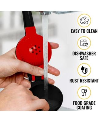 2-in-1 Metal Manual Lemon Squeezer – Sturdy Hand Juicer for Max Extraction