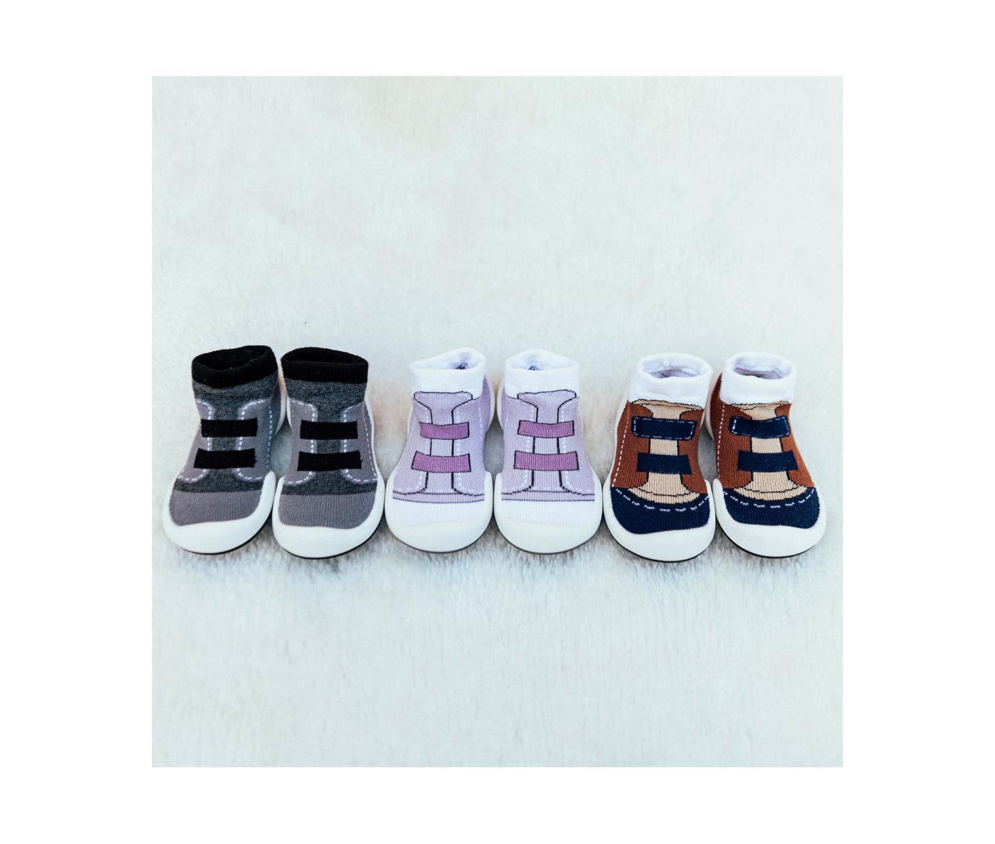 Обувь Komuello Breathable Washable Non-Slip Sock Shoes Walker - Violet для девочек-малышей — фото 8
