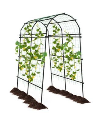 7.5 Feet Garden Arch Trellis with PE Coated Metal Structure