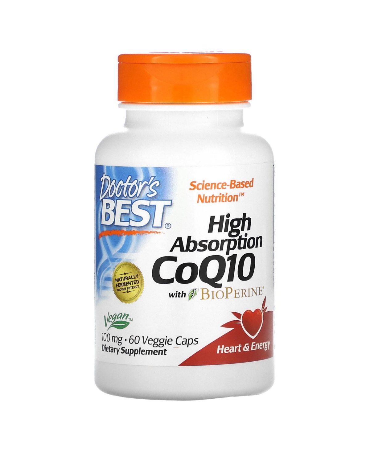 High Absorption CoQ10 with BioPerine 100 mg - 60 Veggie Caps - Assorted Pre-pack (See Table