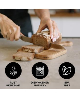 Serrated Bread Knife - Stainless Steel Bread Knife for Homemade Bread, Cake, Bagel