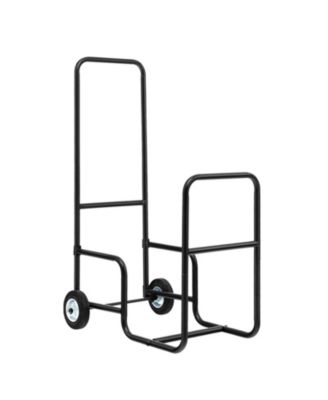 Portable Firewood Log Cart Carrier with Durable Wheels for Indoor Outdoor Use