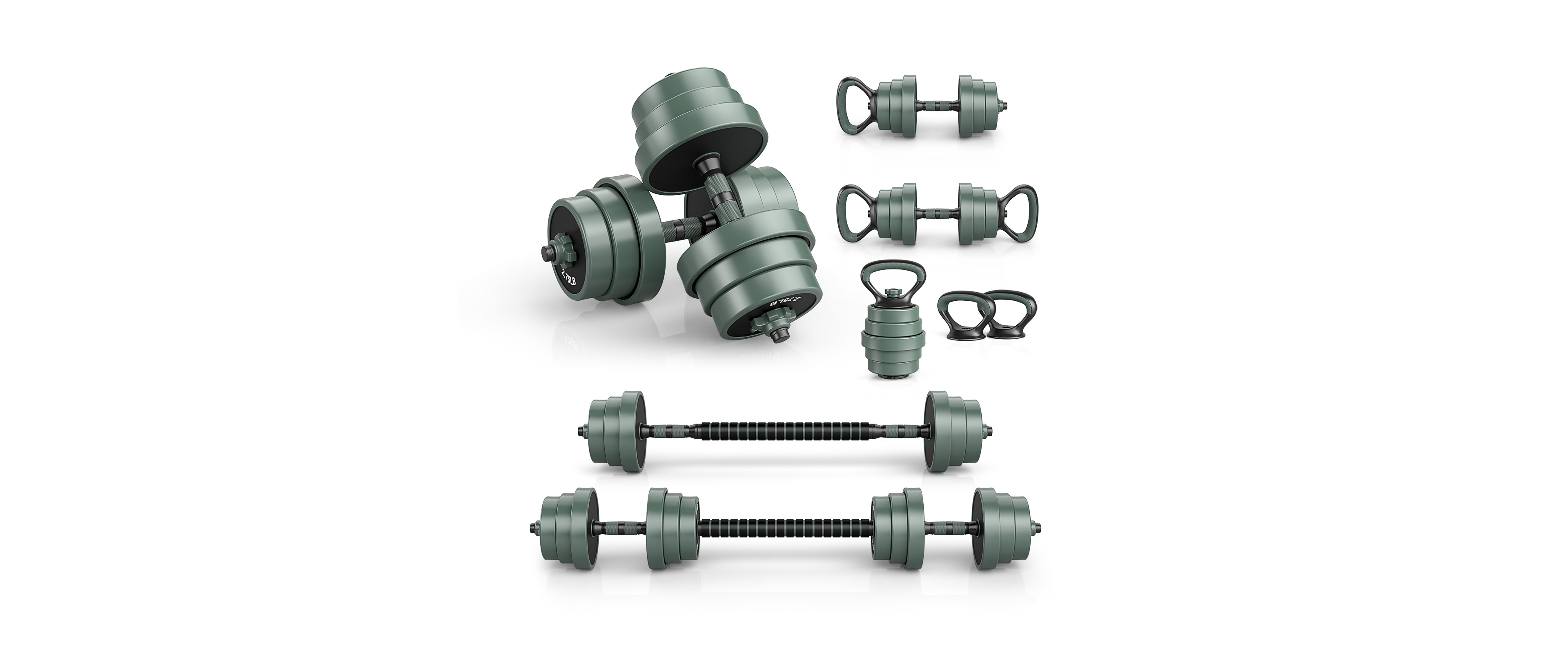 Slickblue 4 in 1 Adjustable Weight Dumbbell Set