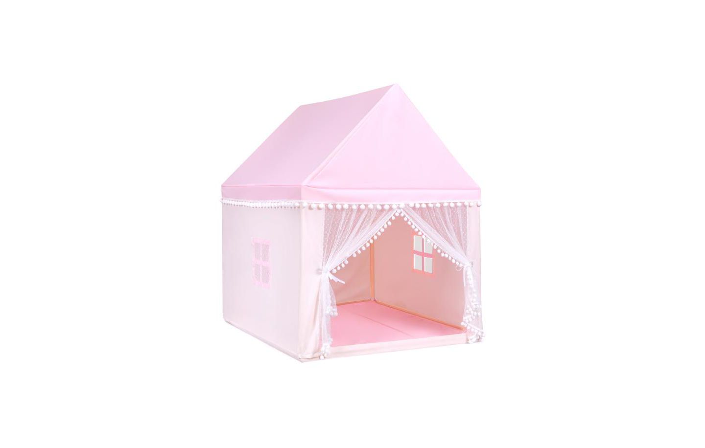 Детские игрушки Slickblue Fairy Castle Large 2-Piece Play Tent with Mat, Ages 2+, цвет: Розовый — фото 1