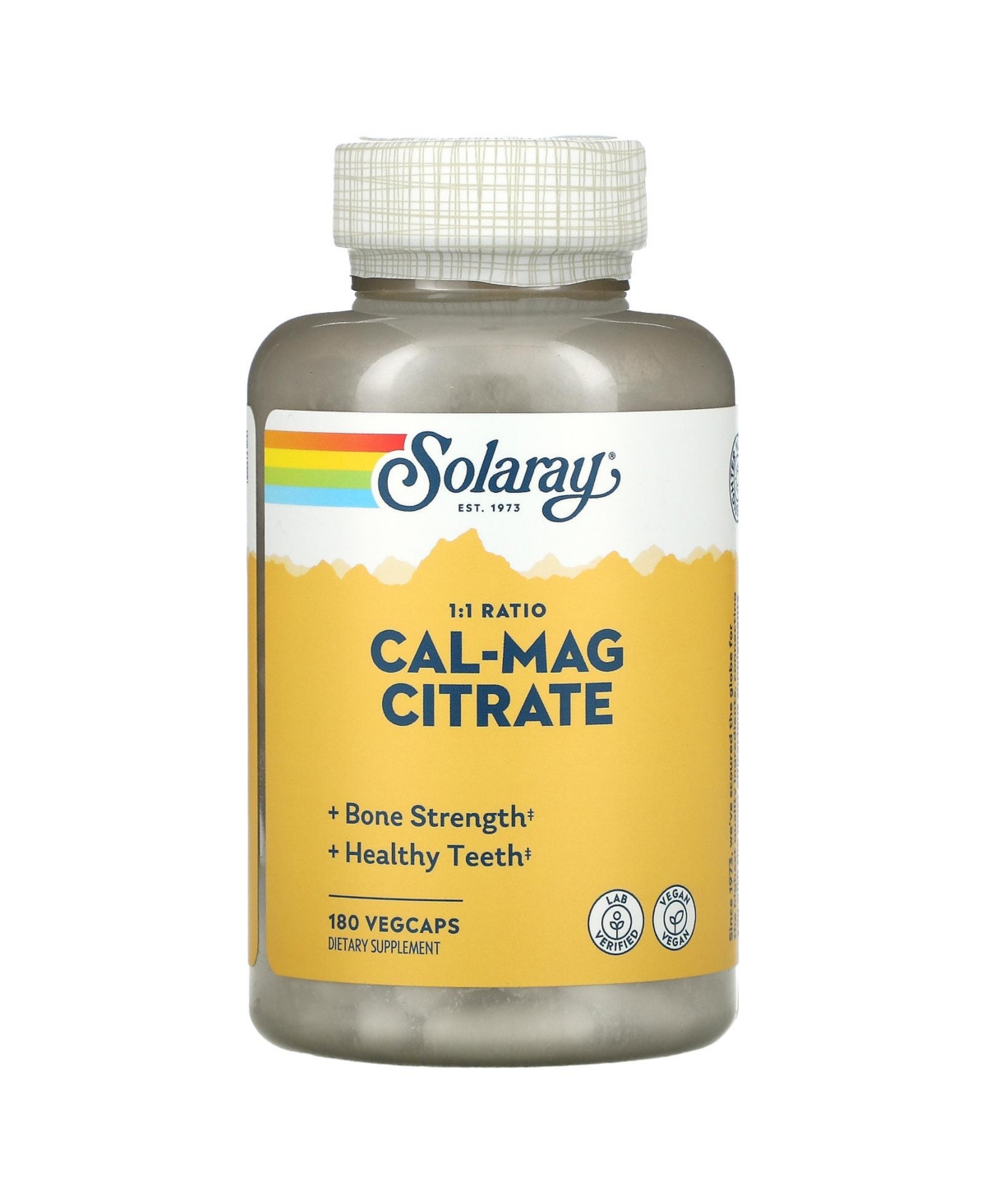 Cal-Mag Citrate 1:1 Ratio - 180 VegCaps - Assorted Pre-pack (See Table