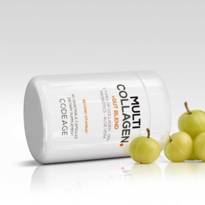 Multi Collagen + Gut Blend Supplement - Digestive Probiotics, DGL Licorice, Aloe Vera, Organic Peppermint Leaf, Slippery Elm, 90 Capsules