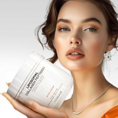 Liposomal Collagen Peptides Powder + Vitamin C & Quercetin Phytosome, Phospholipid Complex, Grass-Fed Pasture-Raised Hydrolyzed Collagen Type I & III Supplement All-in-One, Non-GMO, 14.97 oz