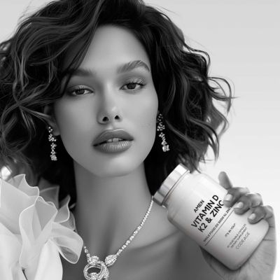 Vitamin D, K2 & Zinc, Cholecalciferol D3 5000 IU, Organic Whole Food Blend with Apple, Blueberry, Cranberry, Elderberry Powder Fruits 60 Capsules