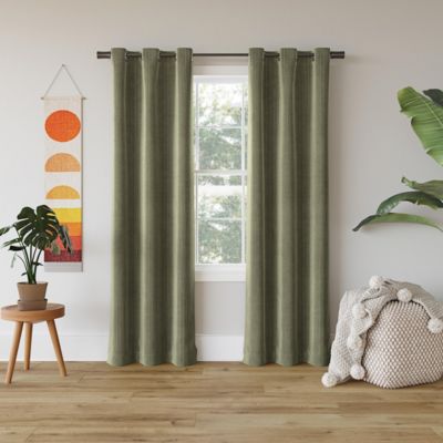 Cascade Pleated Velvet Blackout Grommet Curtain Panel