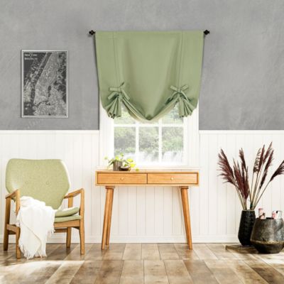 Preston Energy Saving Blackout Rod Pocket Window Tie-up Shade