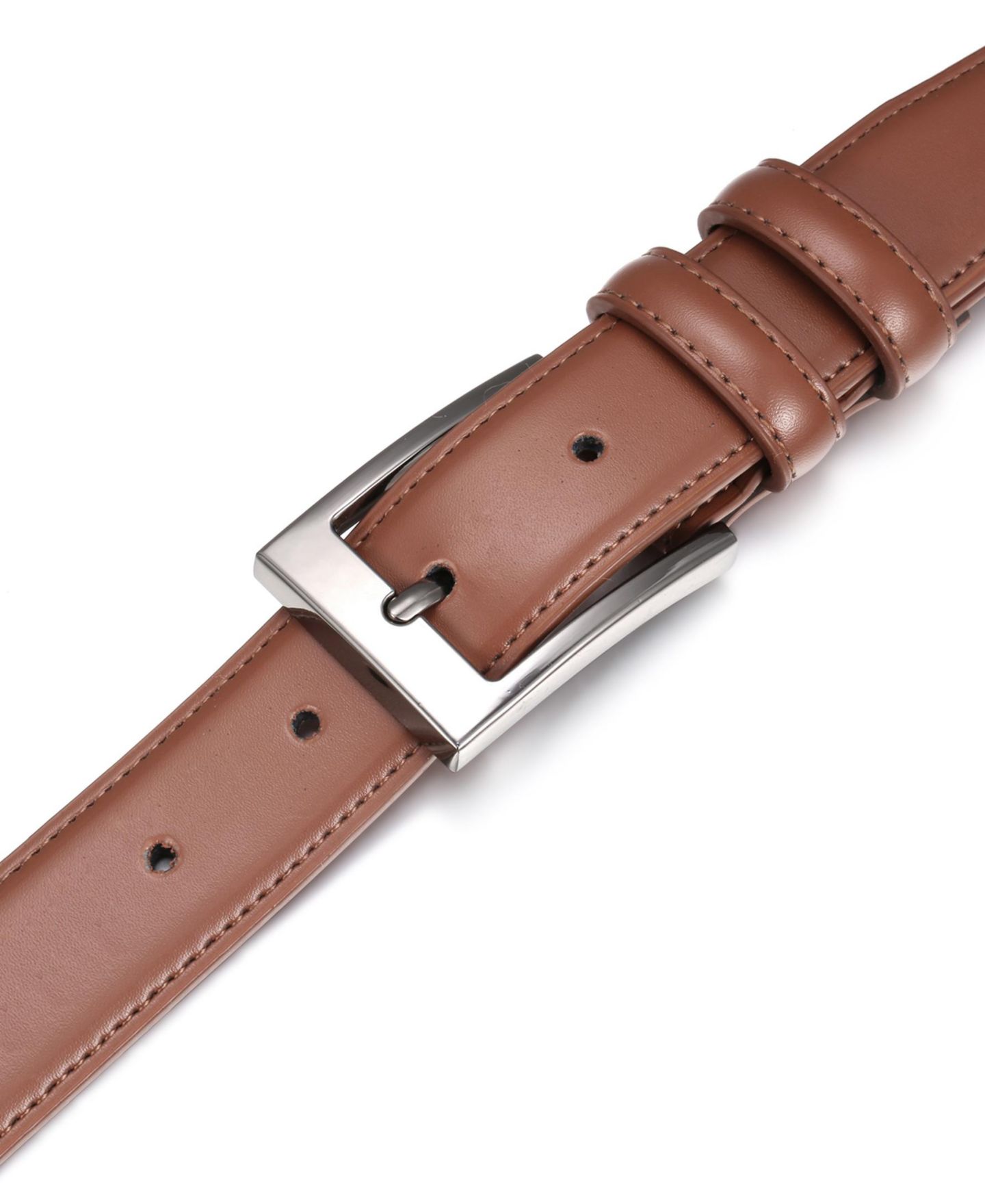 Мужские ремни Mio Marino Dual Loop Leather Belt, 2 pack, цвет: Графитовый / Янтарный — фото 4