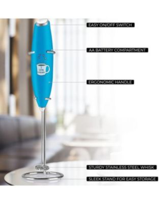 Handheld Milk Frother Stainless Steel Single Whisk with Stand