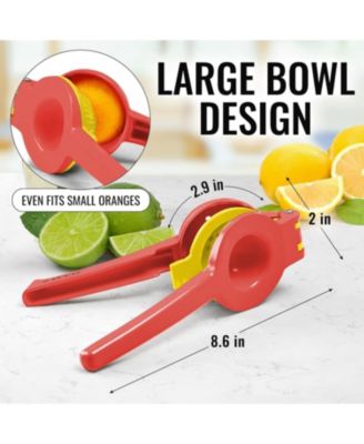 2-in-1 Metal Manual Lemon Squeezer – Sturdy Hand Juicer for Max Extraction