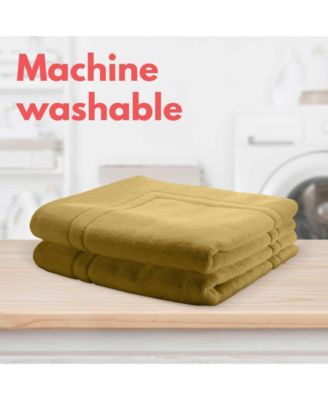 Soft & Absorbent Luxury Cotton Bath Mat 24" x 17" - 2 Pack