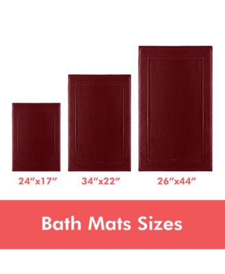 Soft & Absorbent Luxury Cotton Bath Mat  44" x 26 " - 2 Pack