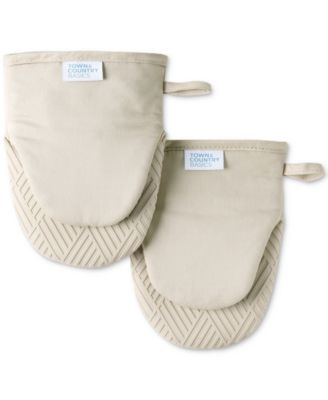 Town & Country Living - Basics Silicone Basketweave Mini Oven Mitts, Set of 2